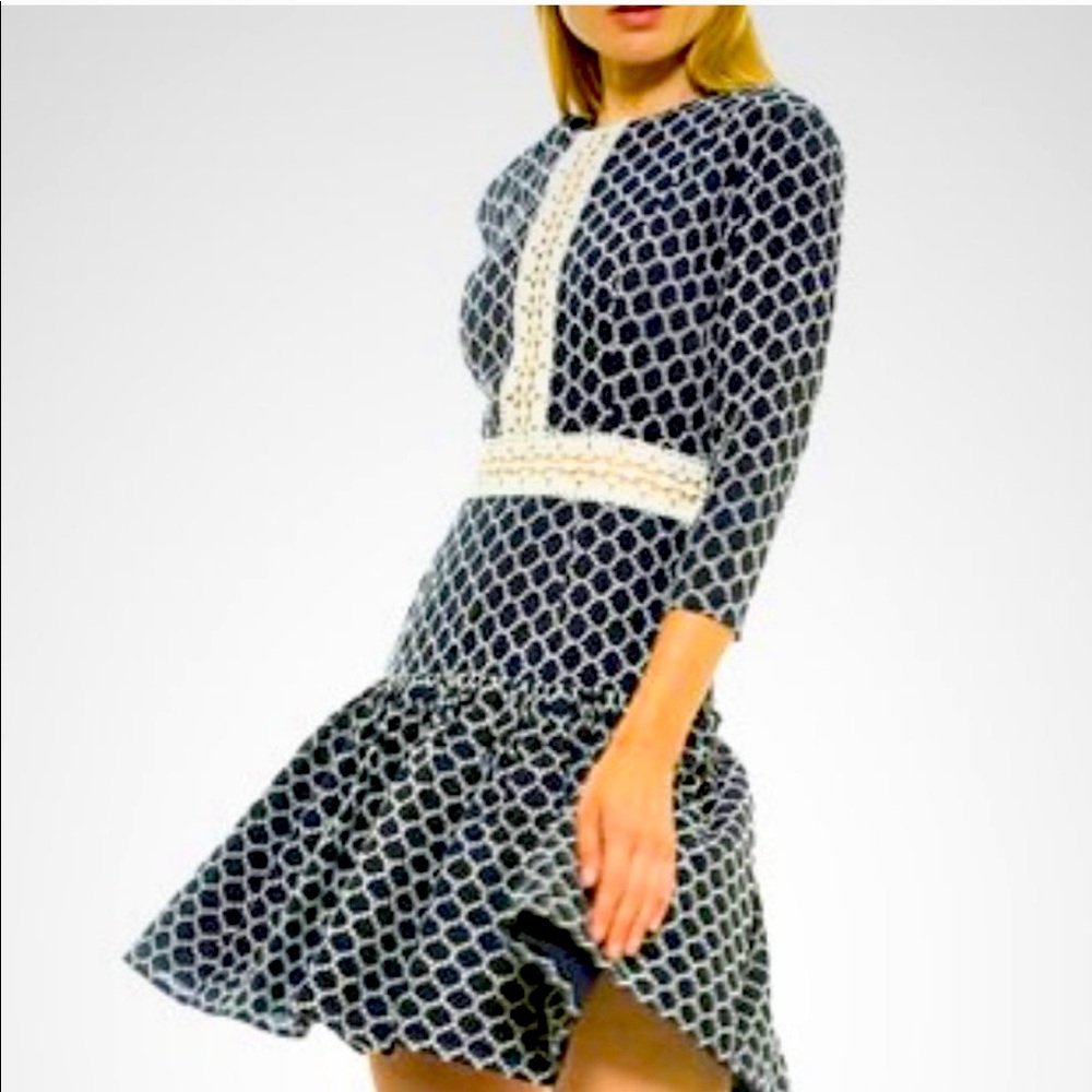 NWT Alexia Admor Navy & White Flirty Summer Dress